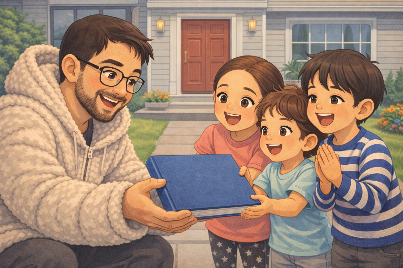 Family Bible story illustration